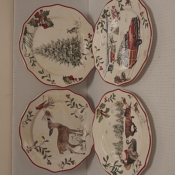 Set of 4 Better Homes and Gardens Heritage Collection Plates - Picture 1 of 16